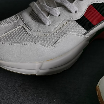 Gucci Rhyton Casual Dad Sneakers in White Red Green 0079