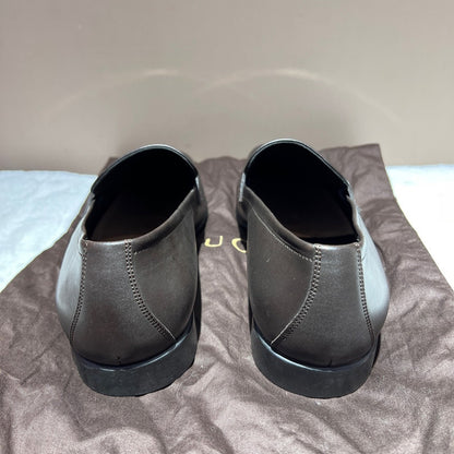 Gucci Brown Leather Slip-On Shoes 0079