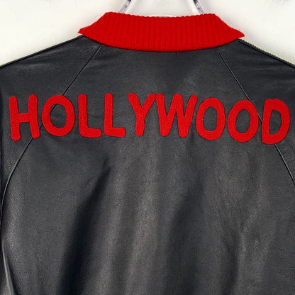 Gucci Black Logo Leather Jacket