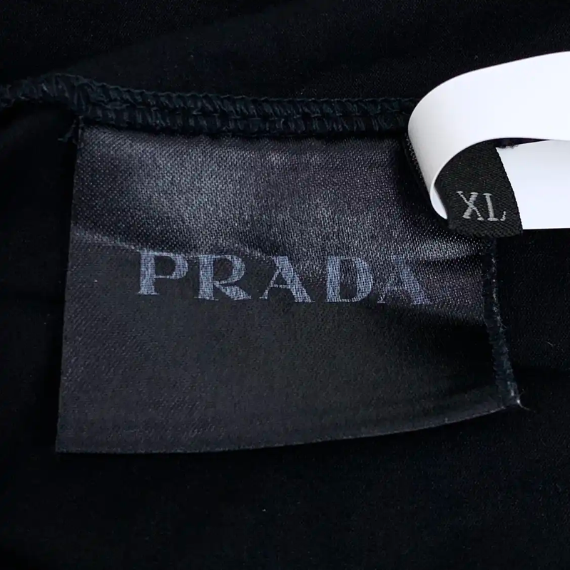 Prada Black V-Neck Men's T-Shirt Size XL