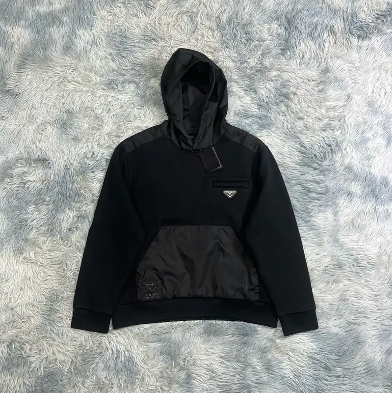 Prada Black Cotton Men's Hoodie