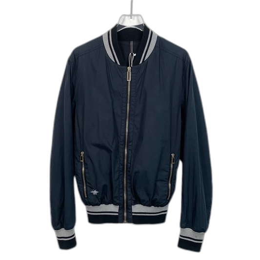 Dior Navy Blue Embroidered Zip Jacket