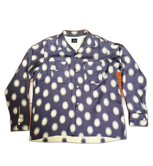 Polka Dot Long Sleeve Shirt in Blue Purple