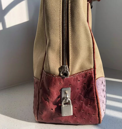 Vintage Prada Ostrich Bowling Bag