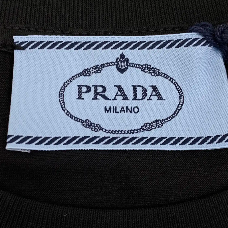 Prada Black Cotton Men's T-Shirt