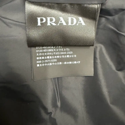 Prada M Black Leather Men's Coat