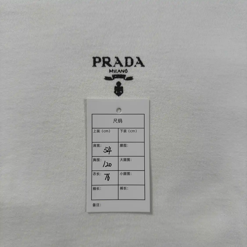 Prada White Cotton Men's T-Shirt in XL Size