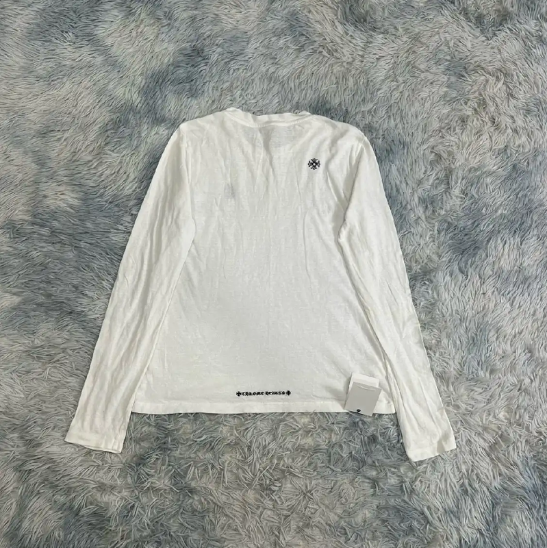 Chrome Hearts Men's White Long Sleeve T-Shirt 0089