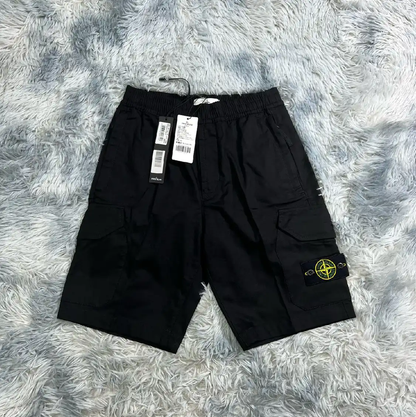 Stone Island Men's Black Cargo Shorts 0089