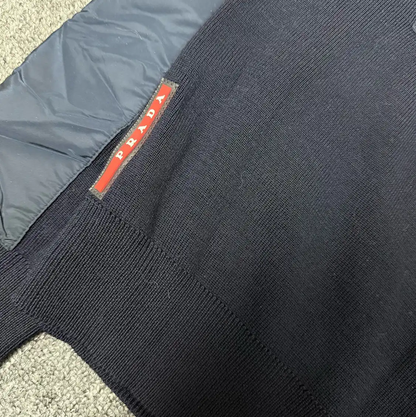 Prada Men's Blue Cotton Blend Jacket