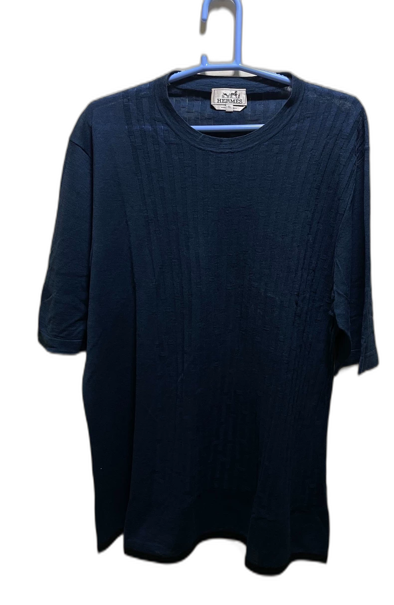 Hermes Cotton Linen Blend Short Sleeve T-Shirt