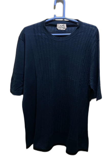 Hermes Cotton Linen Blend Short Sleeve T-Shirt