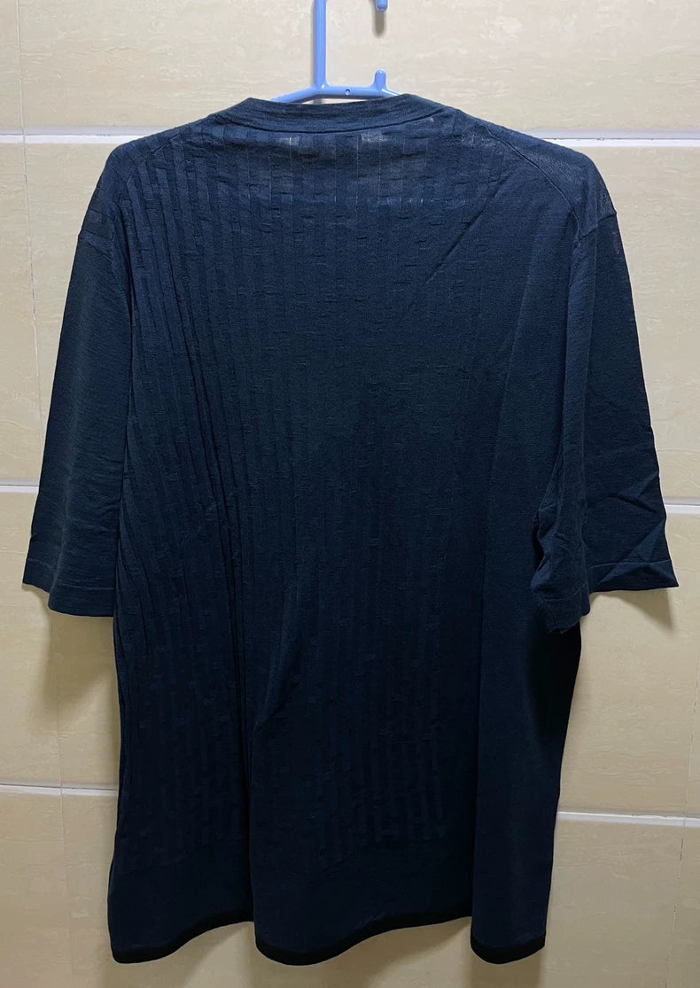 Hermes Cotton Linen Blend Short Sleeve T-Shirt