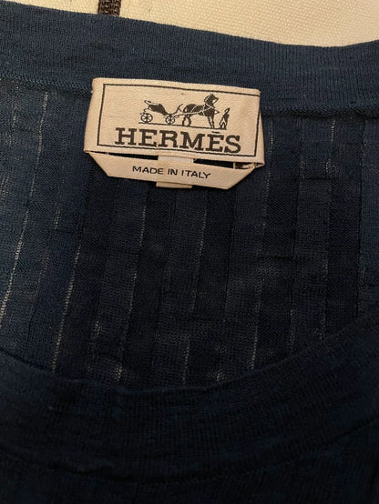Hermes Cotton Linen Blend Short Sleeve T-Shirt