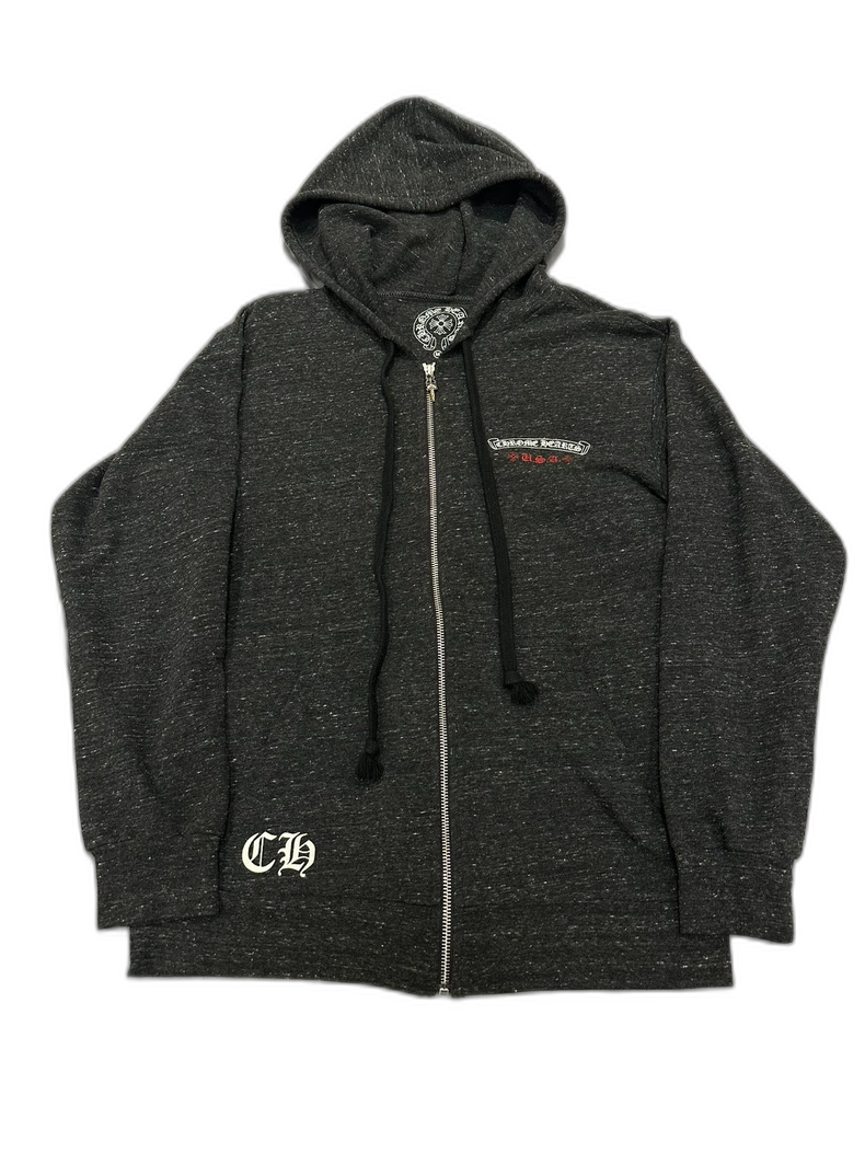 Chrome Hearts Zipper Hoodie with Print