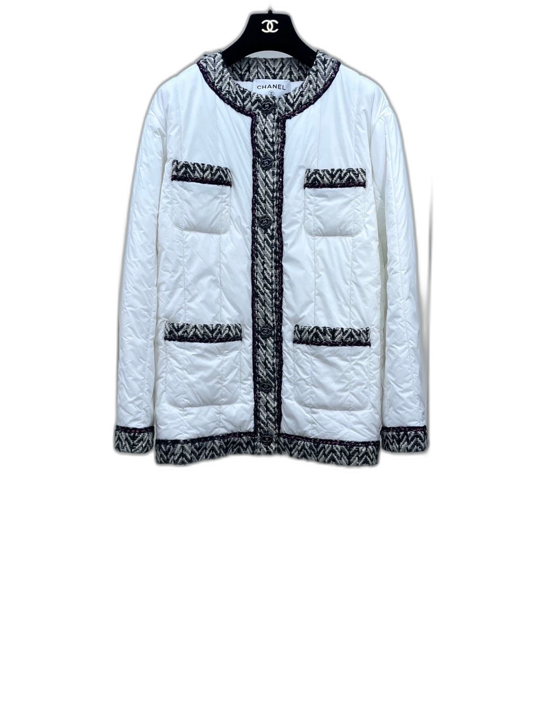 Chanel White Cotton Jacket