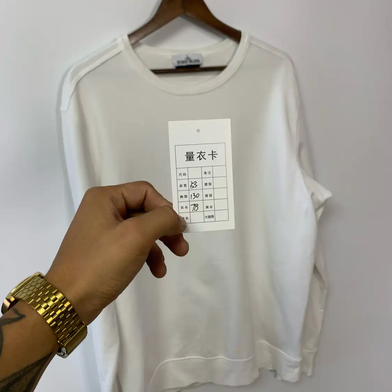 Stone Island White Cotton Sweatshirt for Men 0089