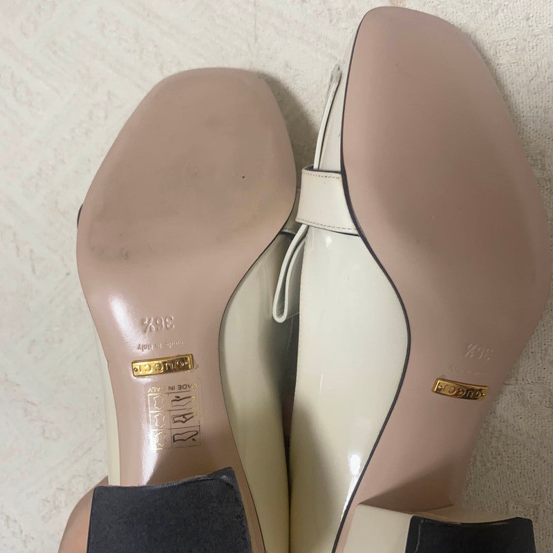 Gucci White Fringe Heel Shoes 0079