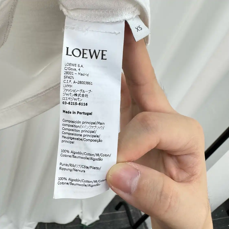 Loewe Embroidered Logo White T-Shirt for Men 0089