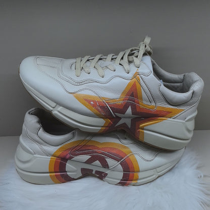 Gucci Rhyton Low-top Sneakers in White and Orange 0079