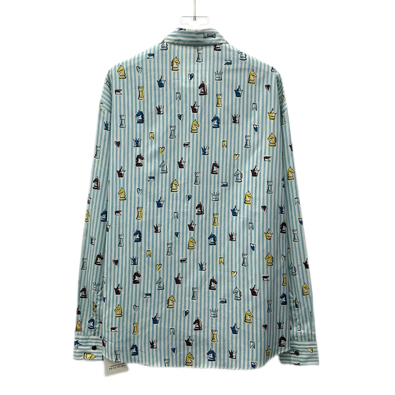 Hermes Cartoon Print Long Sleeve Shirt