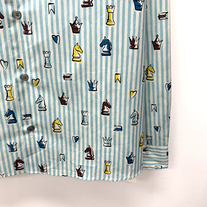Hermes Cartoon Print Long Sleeve Shirt