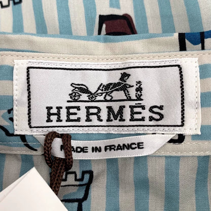 Hermes Cartoon Print Long Sleeve Shirt