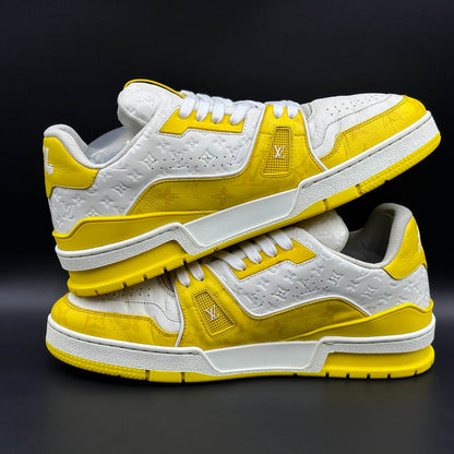 Louis Vuitton Yellow and White Trainer Sneakers 0079