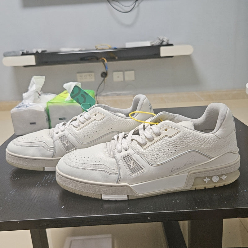 Louis Vuitton White Cement Low-Top Trainers 0079