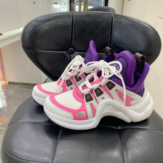 Louis Vuitton Archlight Running Shoes in White Purple Red 0079