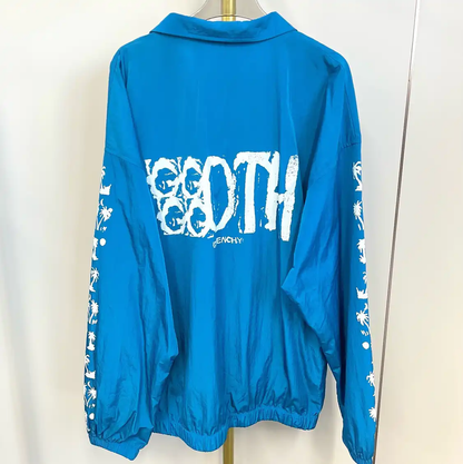 Givenchy Blue Men's Jacket with Logo Design 0089