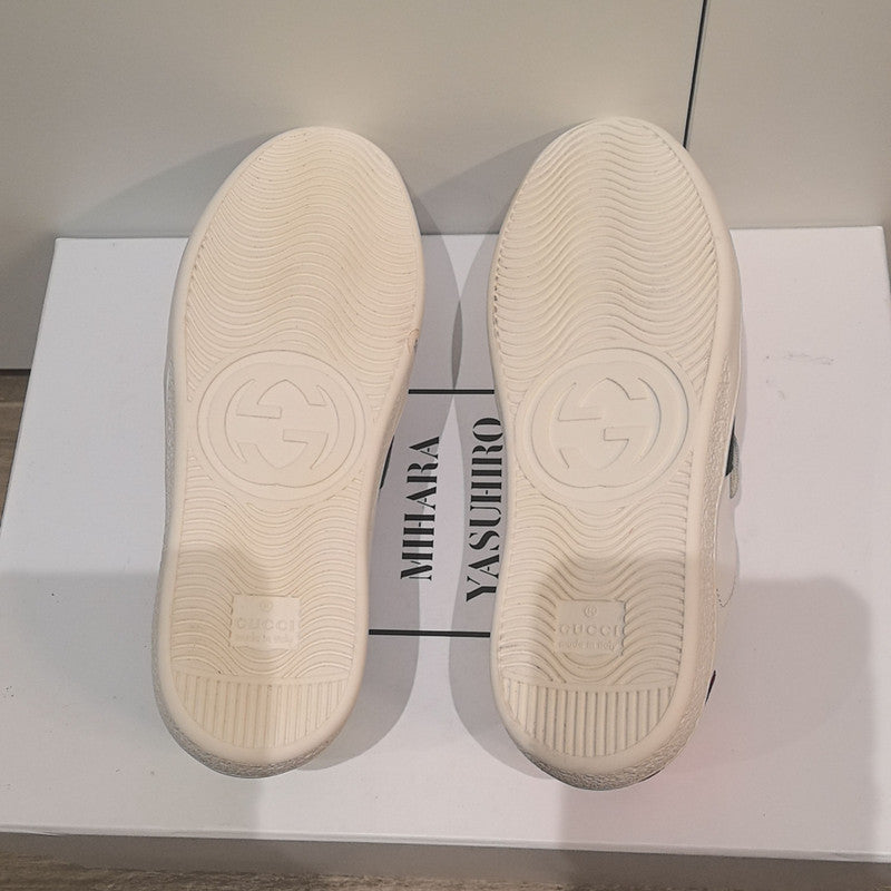Gucci ACE Kids Low-Top Sneakers in White 0079
