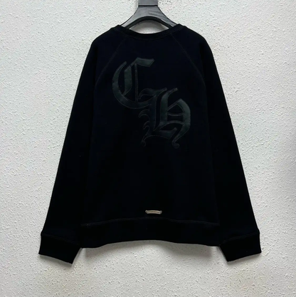 Chrome Hearts Black Cotton Logo Sweatshirt L 0089