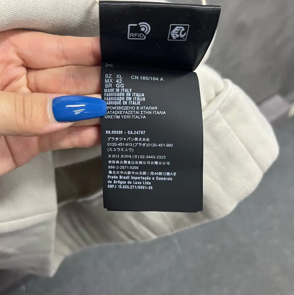 Prada Men's Gray Zip-Up Hoodie