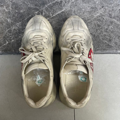 Gucci Rhyton Leather Lip Print Casual Sneakers 0079