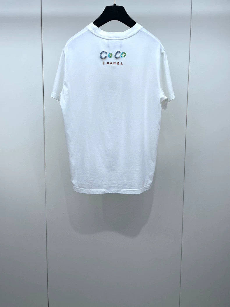 Chanel Colorful Logo Short Sleeve T-Shirt