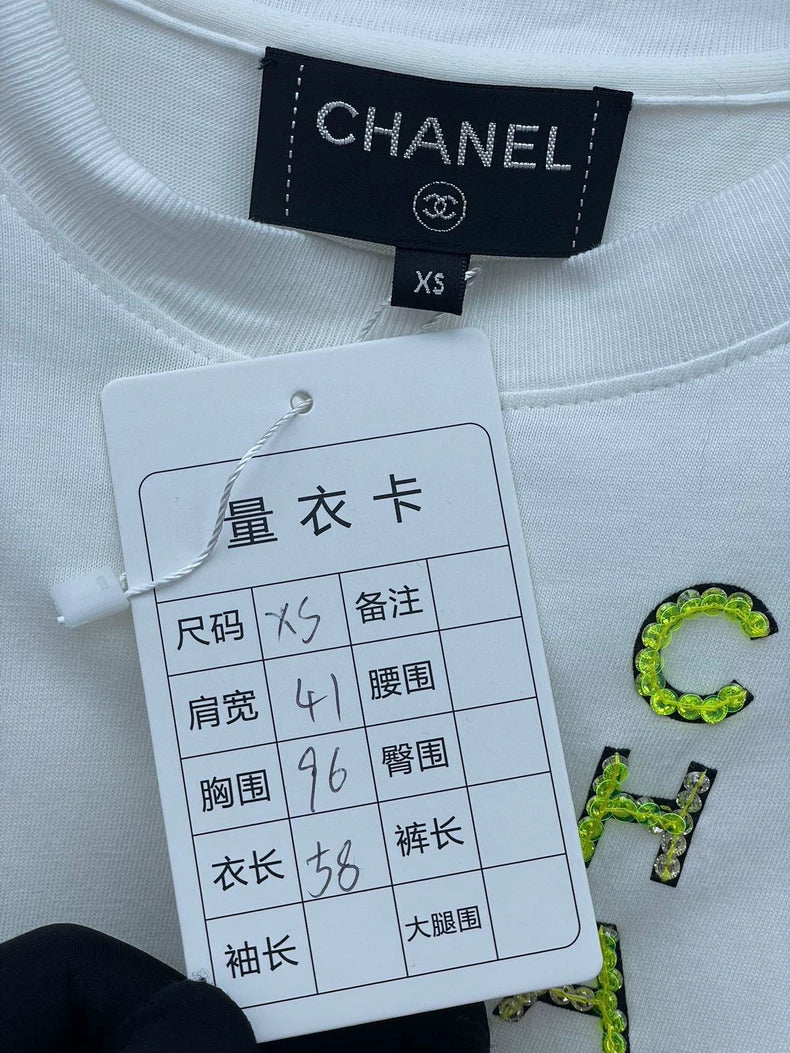 Chanel Colorful Logo Short Sleeve T-Shirt