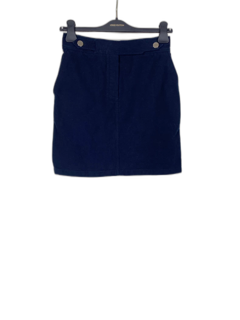 Hermes Blue Midi Skirt