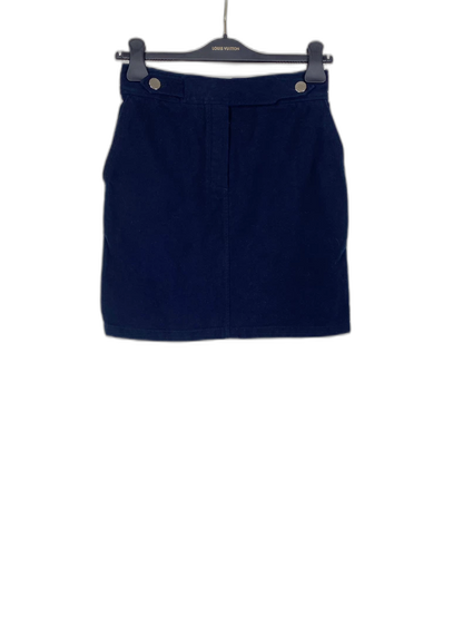 Hermes Blue Midi Skirt