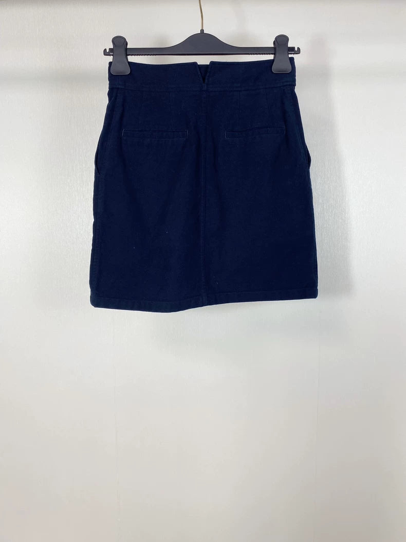 Hermes Blue Midi Skirt