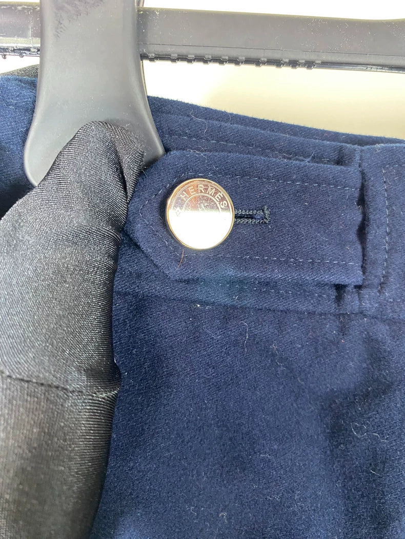 Hermes Blue Midi Skirt