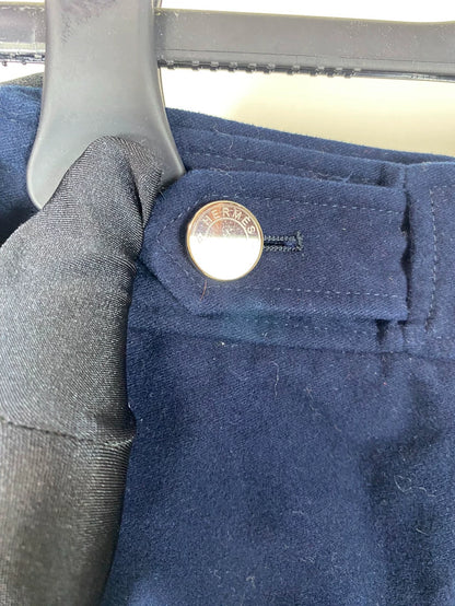 Hermes Blue Midi Skirt