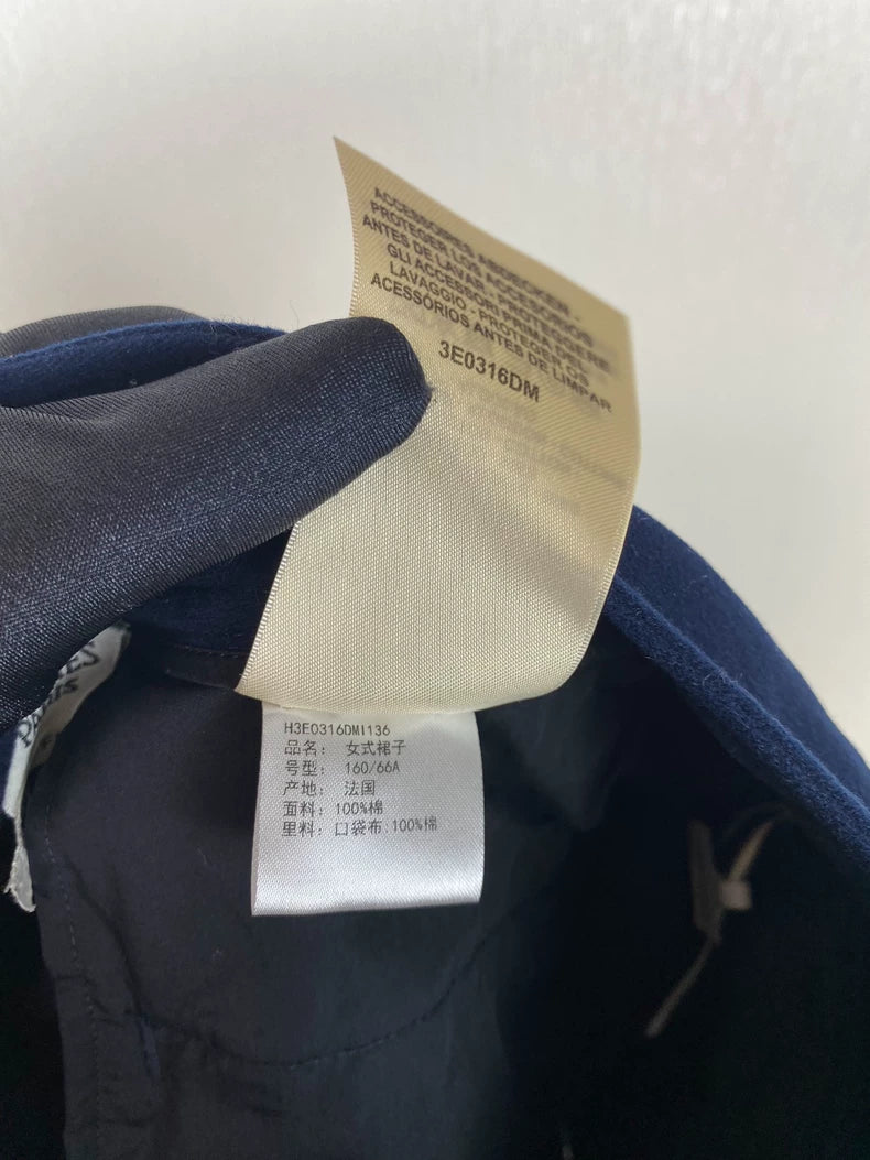 Hermes Blue Midi Skirt