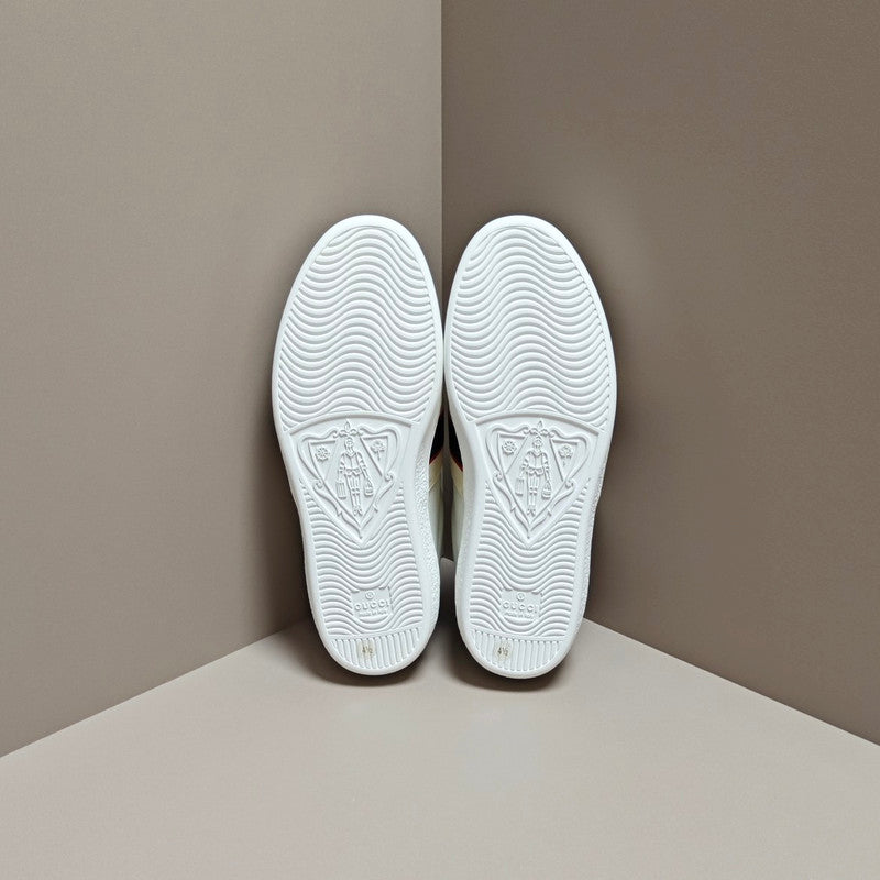 Gucci ACE Patent Leather Striped Low-Top Sneakers 0079