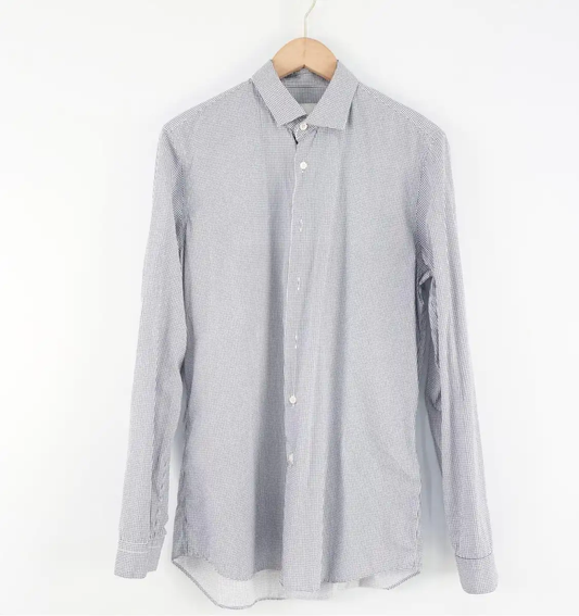 Prada Blue Cotton Long Sleeve Shirt for Men