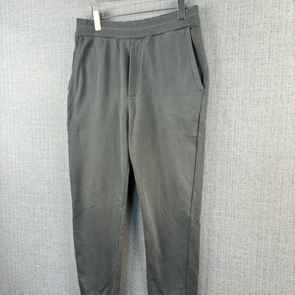 Prada Gray Cotton Logo Sweatpants for Men