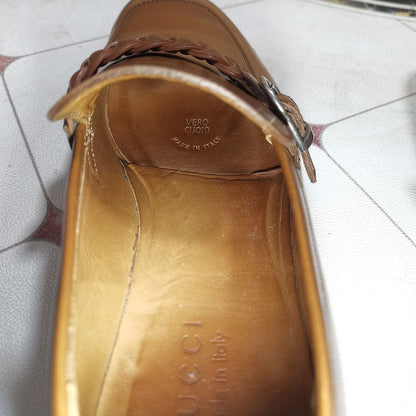 Gucci Brown Leather Loafers for Men 0079