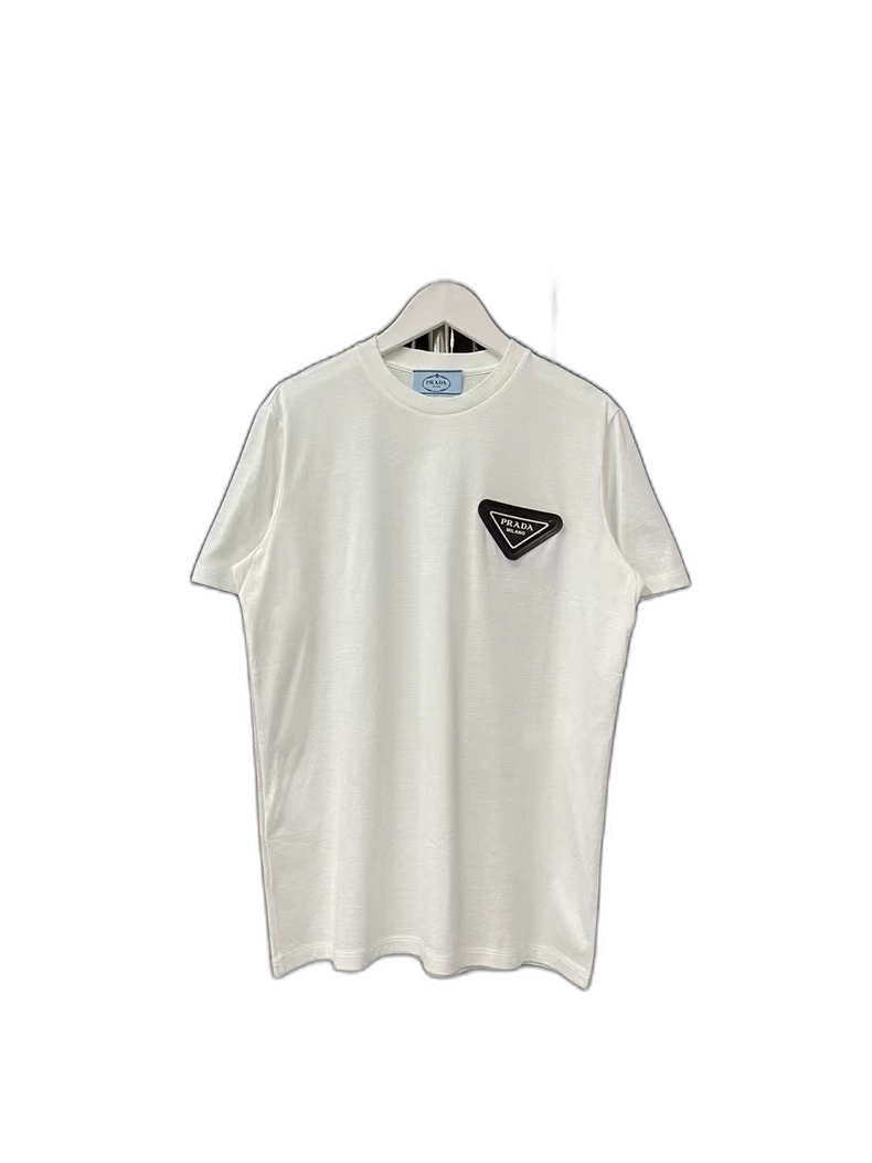 Prada Triangle Logo Short Sleeve T-Shirt