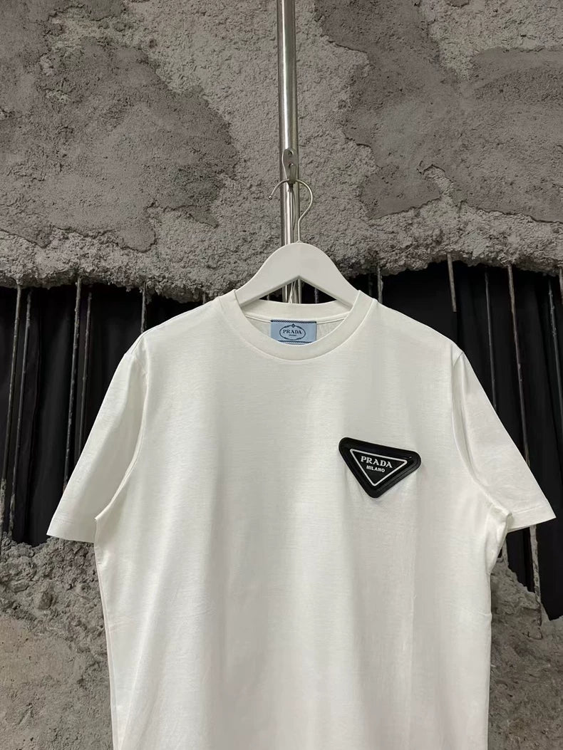 Prada Triangle Logo Short Sleeve T-Shirt