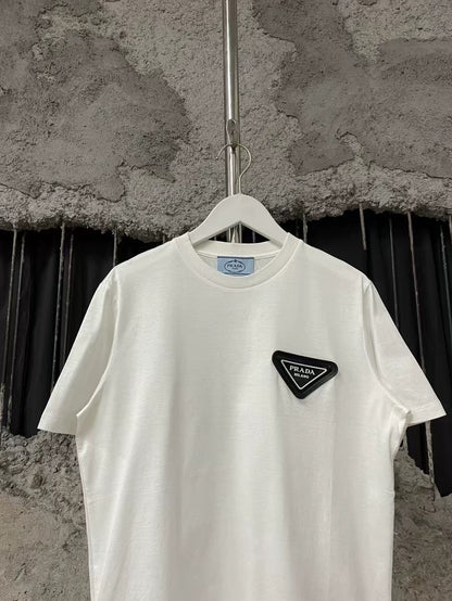 Prada Triangle Logo Short Sleeve T-Shirt